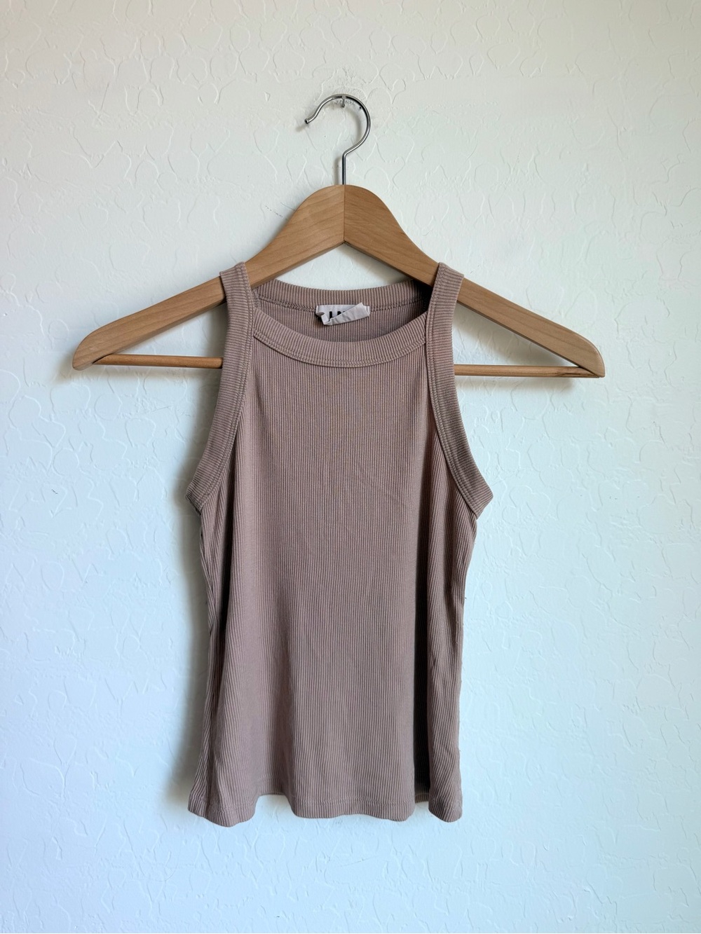 LNA Los Angeles Ribbed High Neck Tank Top